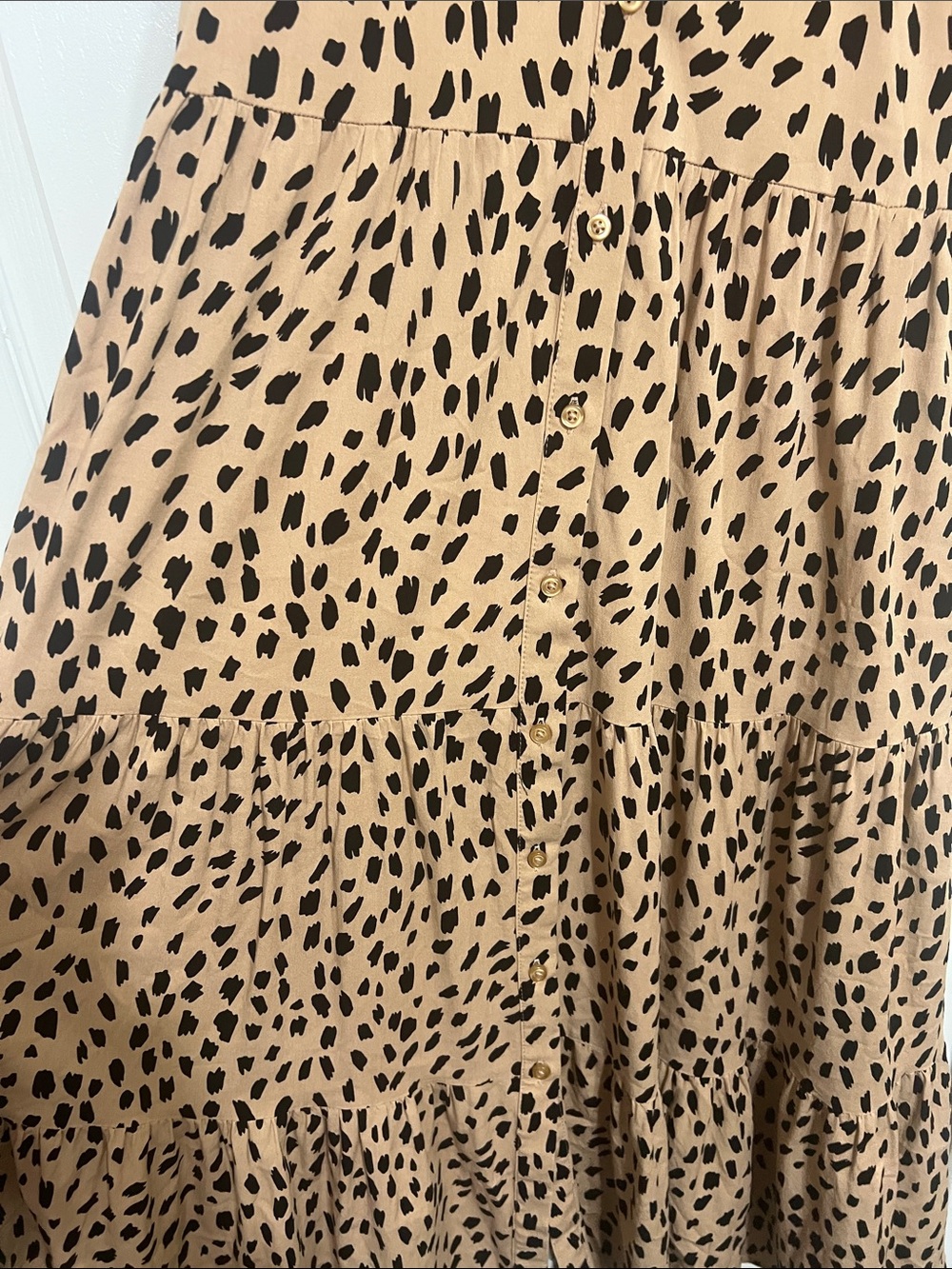 crown & ivy leopard / cheetah print midi dress - Picture 4 of 5